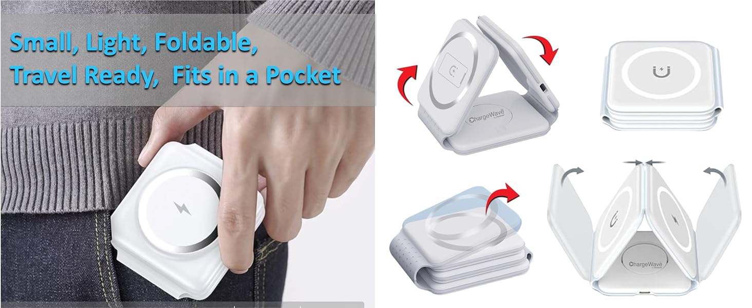 3 in 1 Magnetic Foldable Wireless Charger