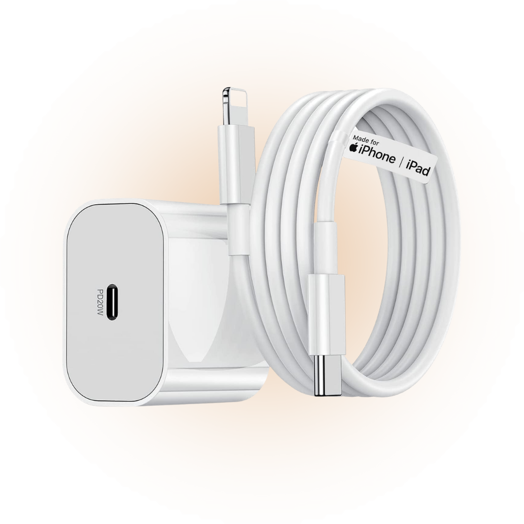 Apple 20Watt Fast Charger Adapter + Lightning Cable (Combo)