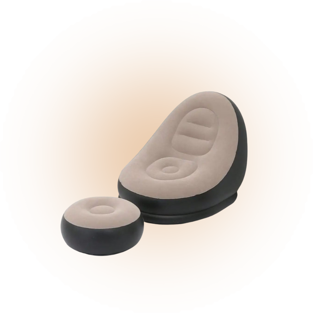 2-in-1 Inflatable Lounge Chair Set