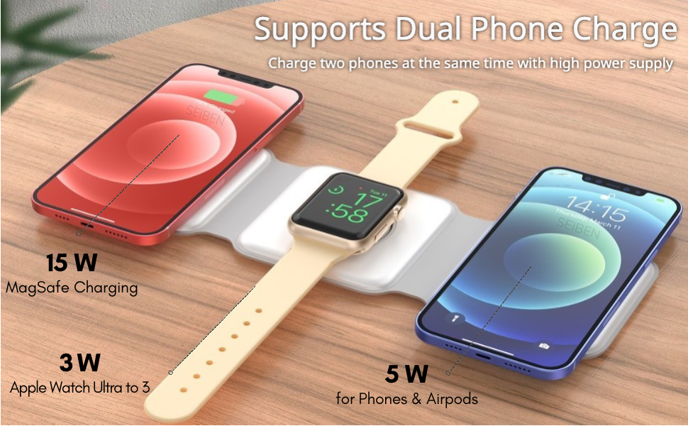 3 in 1 Magnetic Foldable Wireless Charger