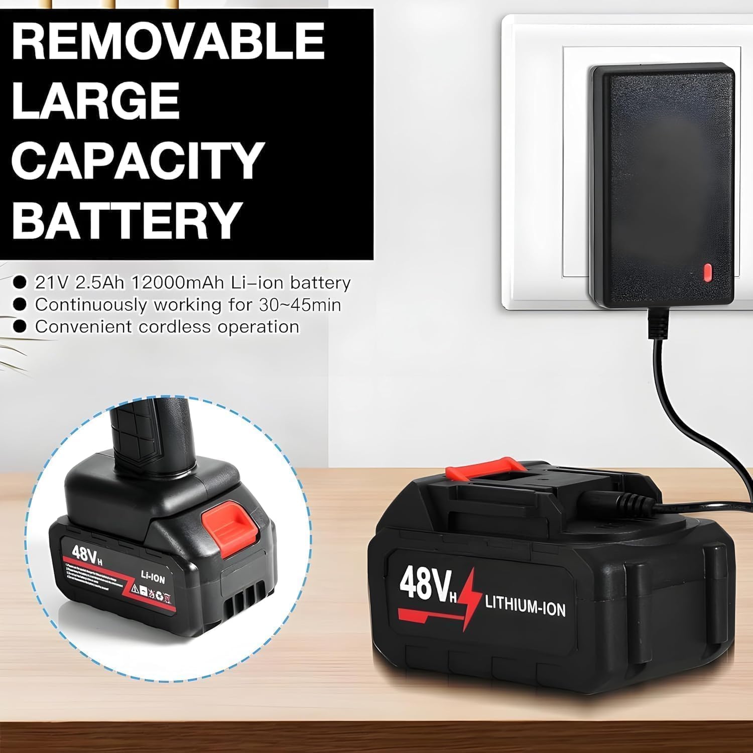 Multi-Functional Portable Wireless Pressure Washer Gun 48V