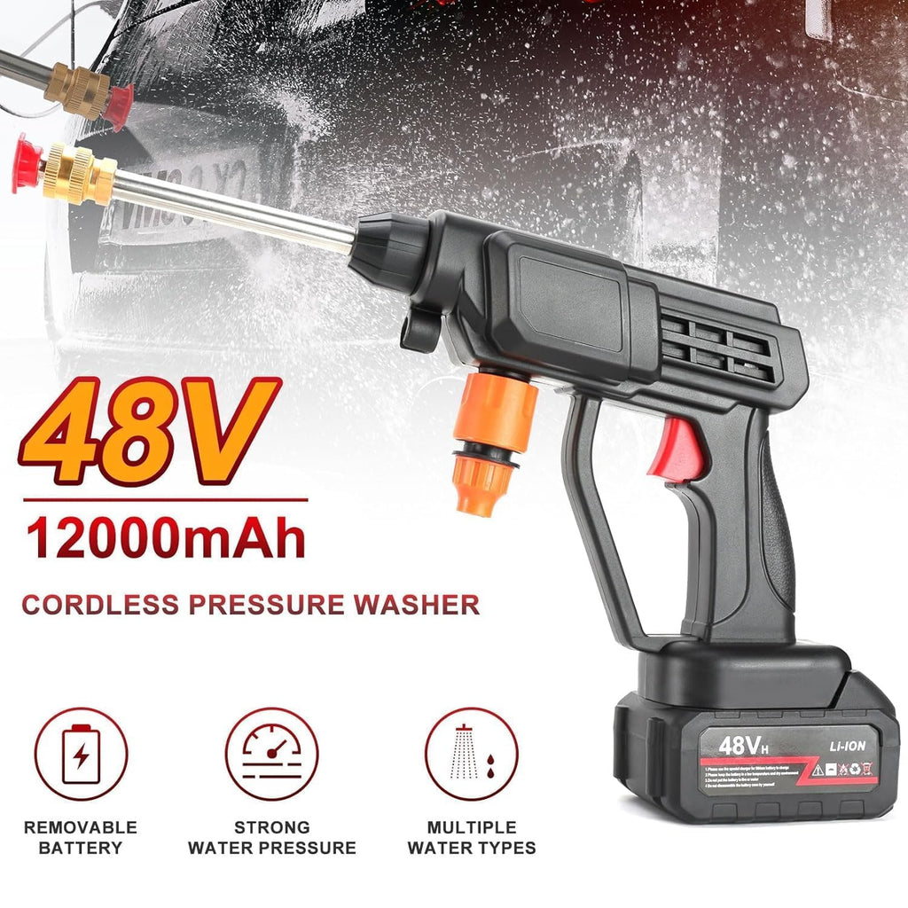 Multi-Functional Portable Wireless Pressure Washer Gun 48V