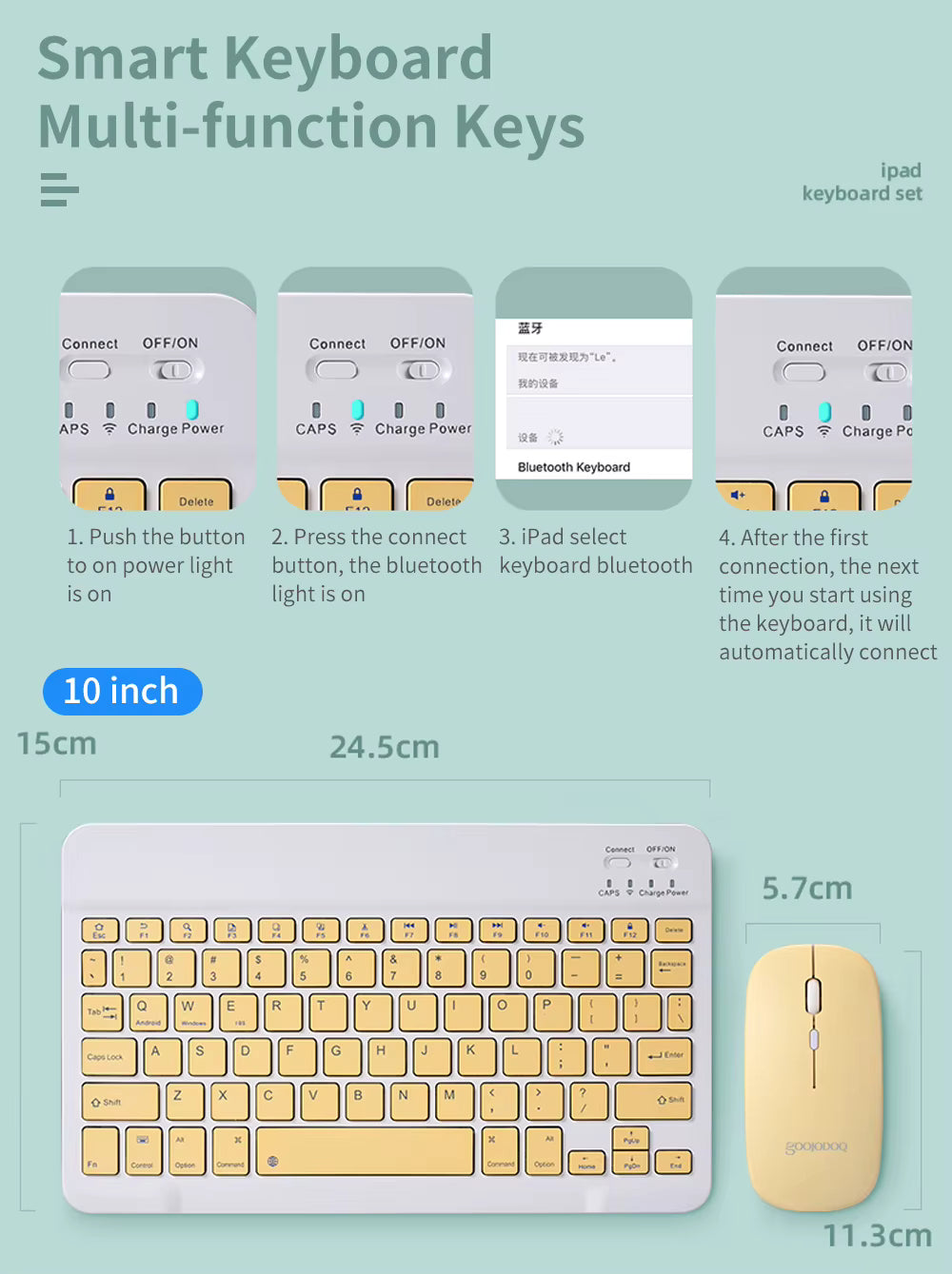 Portable & Wireless Keyboard and Mouse (Combo)