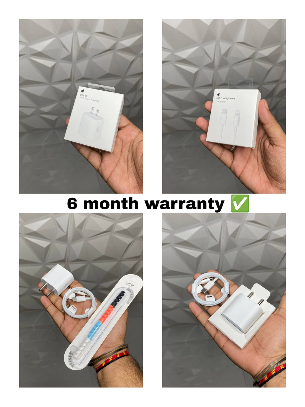 Apple 20Watt Fast Charger Adapter + Lightning Cable (Combo)