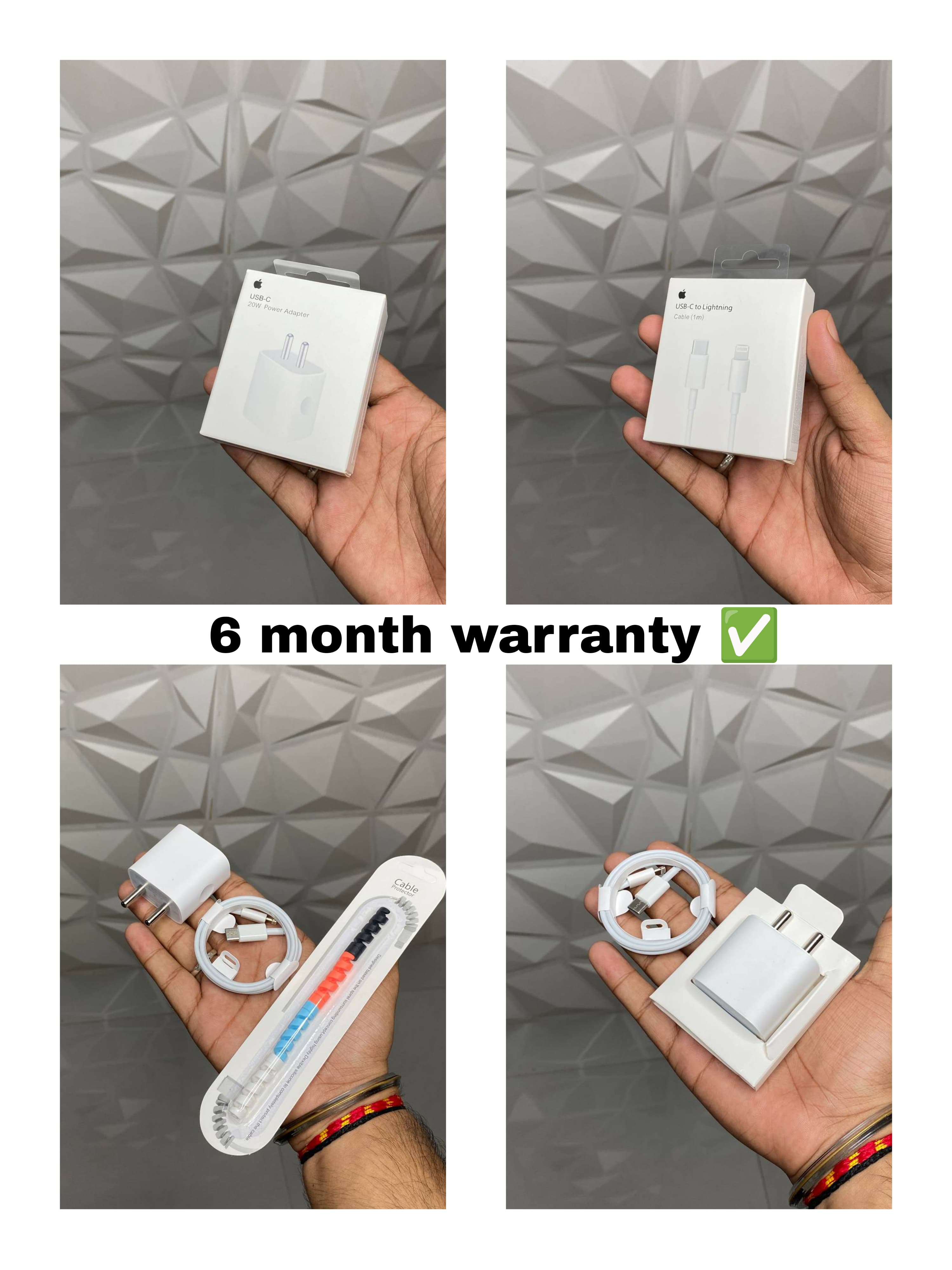 Apple 20Watt Fast Charger Adapter + Lightning Cable (Combo)