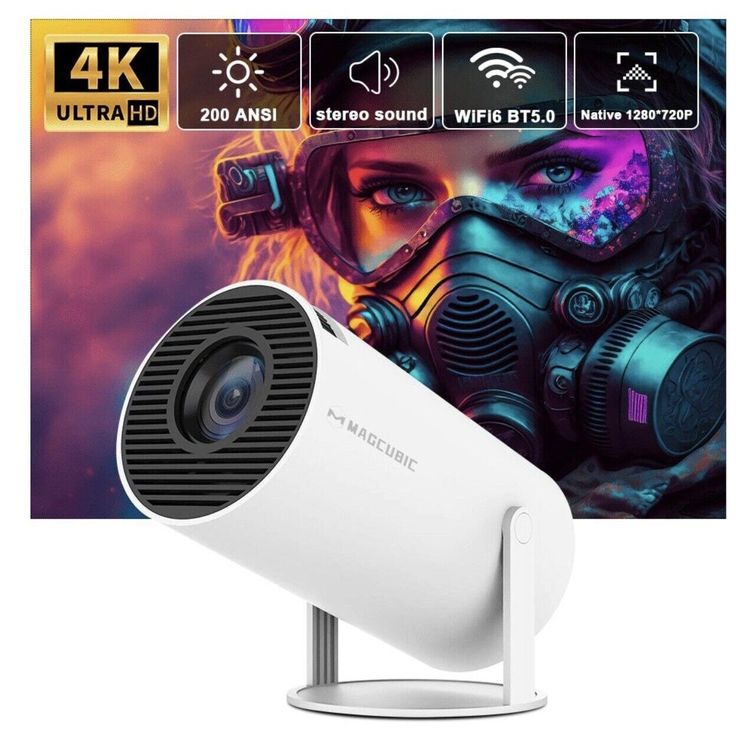 4K Super Vision Portable Mini Projector