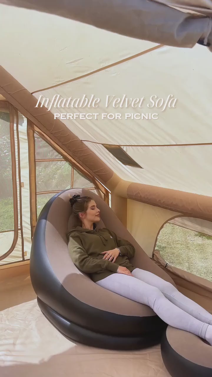 2-in-1 Inflatable Lounge Chair Set